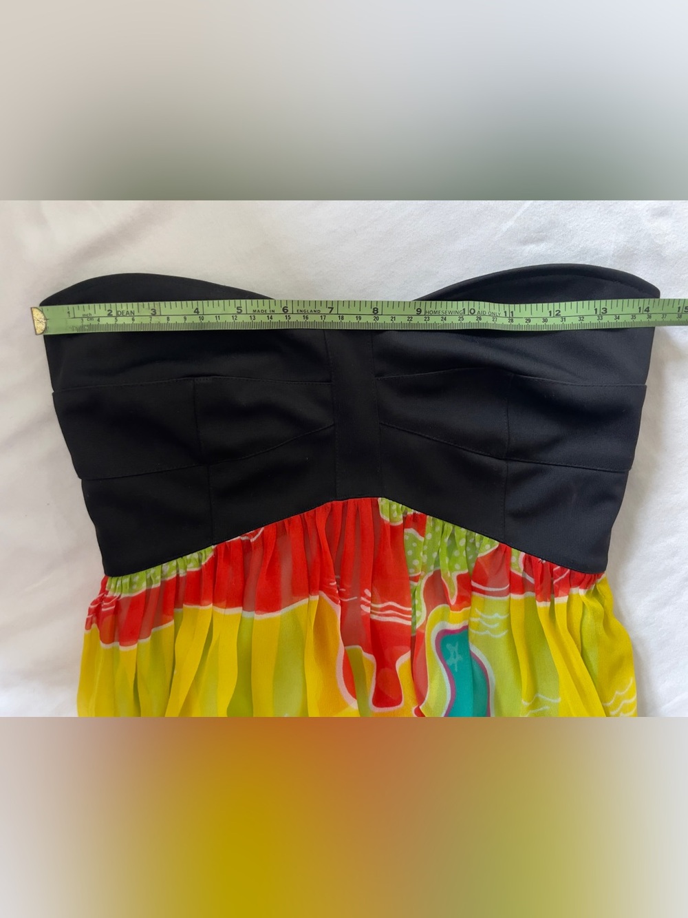 Diane von Furstenberg Silk Strapless Abstract Print Dress Size 2 - Picture 11 of 16